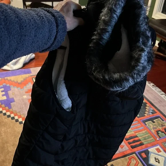 Green Tea Cold Weather Vest Soft Faux Fur Inside Removable Hood XXL - Picture 4 of 10